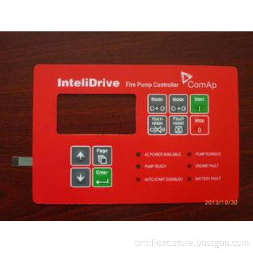 Custom Red PET / PC Membrane Switch Keyboard Flexible Remot